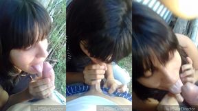 entrevista en el bosque a venezolana chupa pene