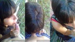 entrevista en el bosque a venezolana chupa pene