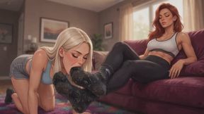 Foot Fetish Stories #1B: Confession of Sweaty Sock Devotion (Animated)