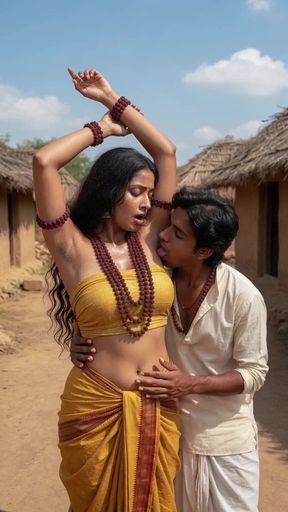 Curvy couple shares steamy moment with hairy armpits