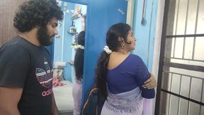 Long lip lock with ass kiss romance and hard fuck in saree