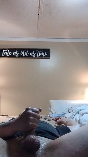 Horny Stepdaddy Strokes Himself