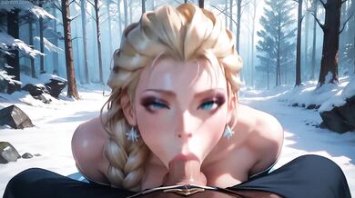 Frozen Elsa Blowjob Gushing Cum In Mouth Ai Porn