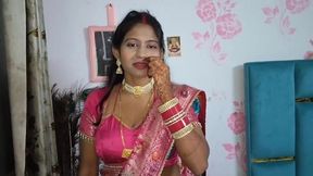 indian coupleShares bed with StepMom while his StepSister hides under the bed