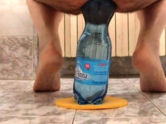 extreme ass insertion with 2 plastic bottles