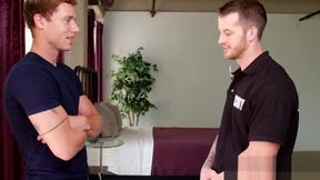 Straight security guard fucks his gay friend