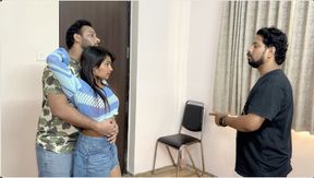 In front of her husband, the wife called her boyfriend at home.