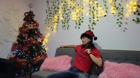 Christmas Threesome with anal sex and pussy fucking