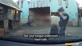 Inside Girl: Waitress Gets a Cops Helmet in Her Black Arse