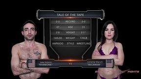 juliette march vs jake adams mixed wrestling