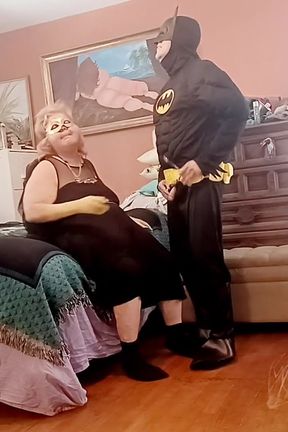 Bat Girl (nurse Vicki) Gives Bat Man a Blow Job!