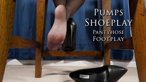 Pumps Under Chair Shoeplay Pantyhose Feet Footplay High Heels - Kylie Jacobsx - MP4 720p HD