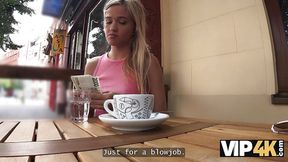 VIP4K  Blonde enjoys private&#x1F92B; moments in a public restroom