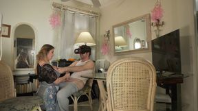 Stepson gets sex while watching VR porn