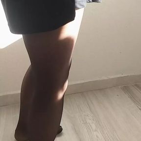 Elegant nylon stocking fetish in the sunlight