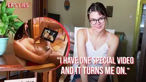 Ersties - Brunette Beauty Maiden Masturbates To a Sexy Threeway Video