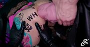 Big ass big tits blonde takes huge ANAL dildo + BLOWJOB in doggy threesome