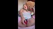 WELSH MILF WITH Hairy Cunt!! Has FULL BODY SHAKING ORGASM 🫨 FUCKING HER TEDDY🧸💦💦💦