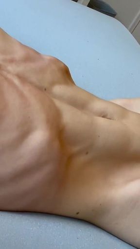 Abs Worship with Muscular Fit Skinny MILF