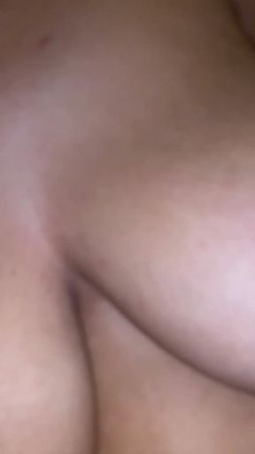 I play with my boobs and lick them