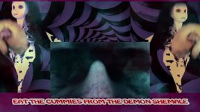 the demon shemale mesmerizes you to wank and eat your cum cum by goddesslana