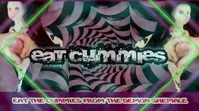 the demon shemale mesmerizes you to wank and eat your cum cum by goddesslana