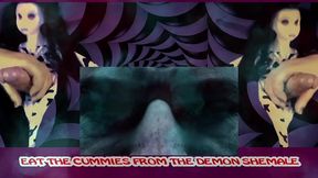 the demon shemale mesmerizes you to wank and eat your cum cum by goddesslana