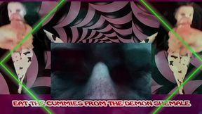 the demon shemale mesmerizes you to wank and eat your cum cum by goddesslana