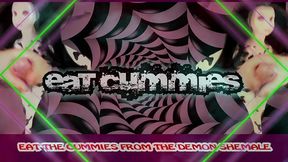 the demon shemale mesmerizes you to wank and eat your cum cum by goddesslana