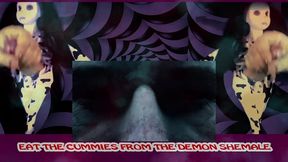 the demon shemale mesmerizes you to wank and eat your cum cum by goddesslana