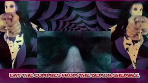 the demon shemale mesmerizes you to wank and eat your cum cum by goddesslana