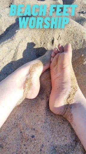 Beach feet worship