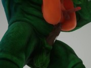 Beefy furry alien and nerd close up sex