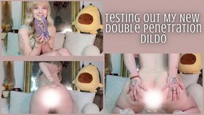 Testing Out My New Double Penetration Dildo - Dessa Cado - Sex Toy - Anal - DP - Solo Female Masturbation