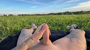 Huge cock in the field⚡️