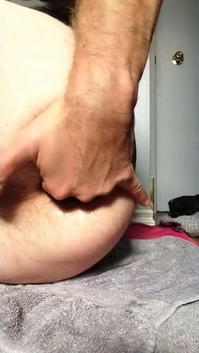 Twink playing. Deep anal with squarepeg long worm