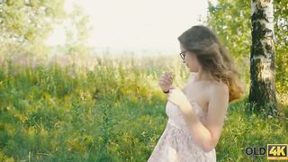 OLD4K. Nice miss isnï¿½t against fucking together with older male