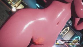 Hot devil Mina Ashido, a virgin skank, gets group fucked in 3D cartoon