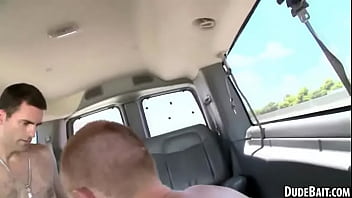 Horny straight amateur hunk gets fucked in the van