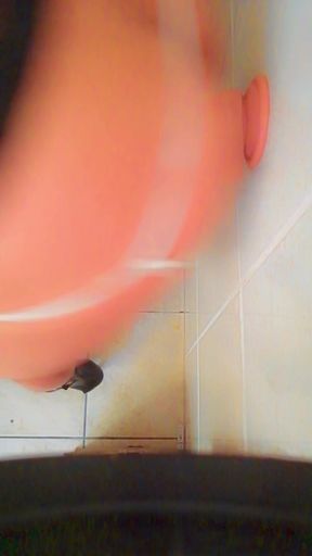 Sissy dildos herself during the lunch break