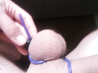 POV Transgirl, 1st Time Using Sliding Double Sex Ring; No Audio