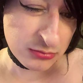 Femboy Fucks Themselves with Dildo, Orgasms, and Eats Cum