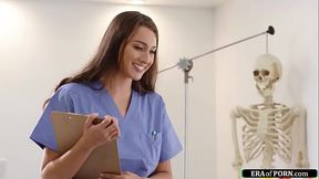 EraOfPorn.com - Guy anal fucks nurse in front of stepmom