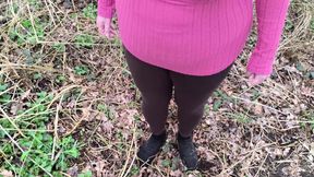Going for a walk while beating your breasts