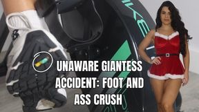 Unaware giantess accident: foot and ass crush - OnlyVanessa (custom clip)
