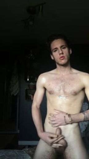 Hairy teen twink jerks off
