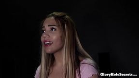 Tiny Latina eats loads of cum