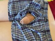 Playing with my cock and foreskin