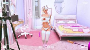 perverted stepdaughter checks deep throat in front of the camera for her stepfather sims me hentai animation