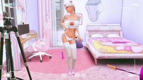 perverted stepdaughter checks deep throat in front of the camera for her stepfather sims me hentai animation